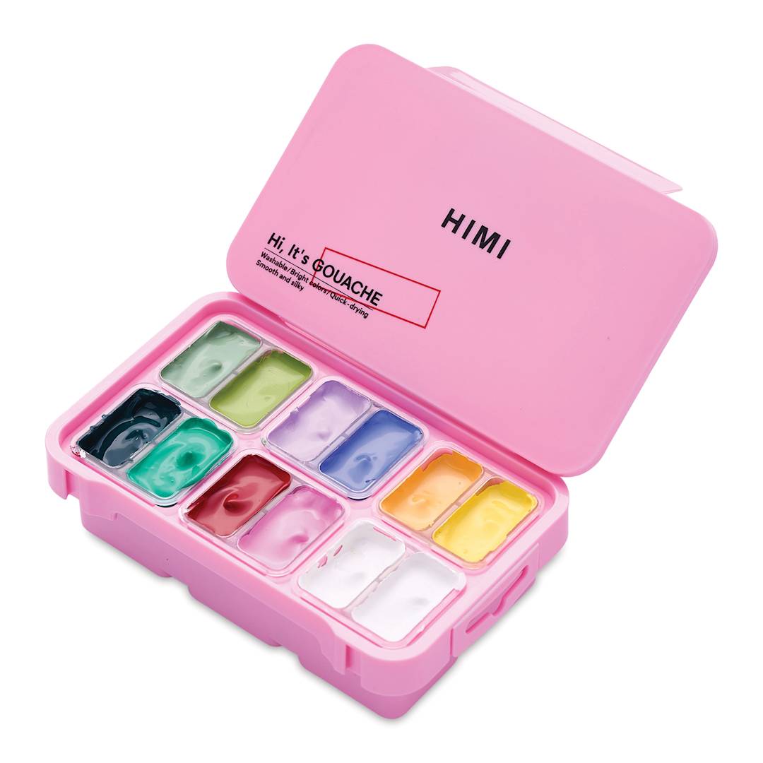 Open in modal - Himi Jelly Gouache Paint - Set of 12, Fresh Botanical, 12 g cups