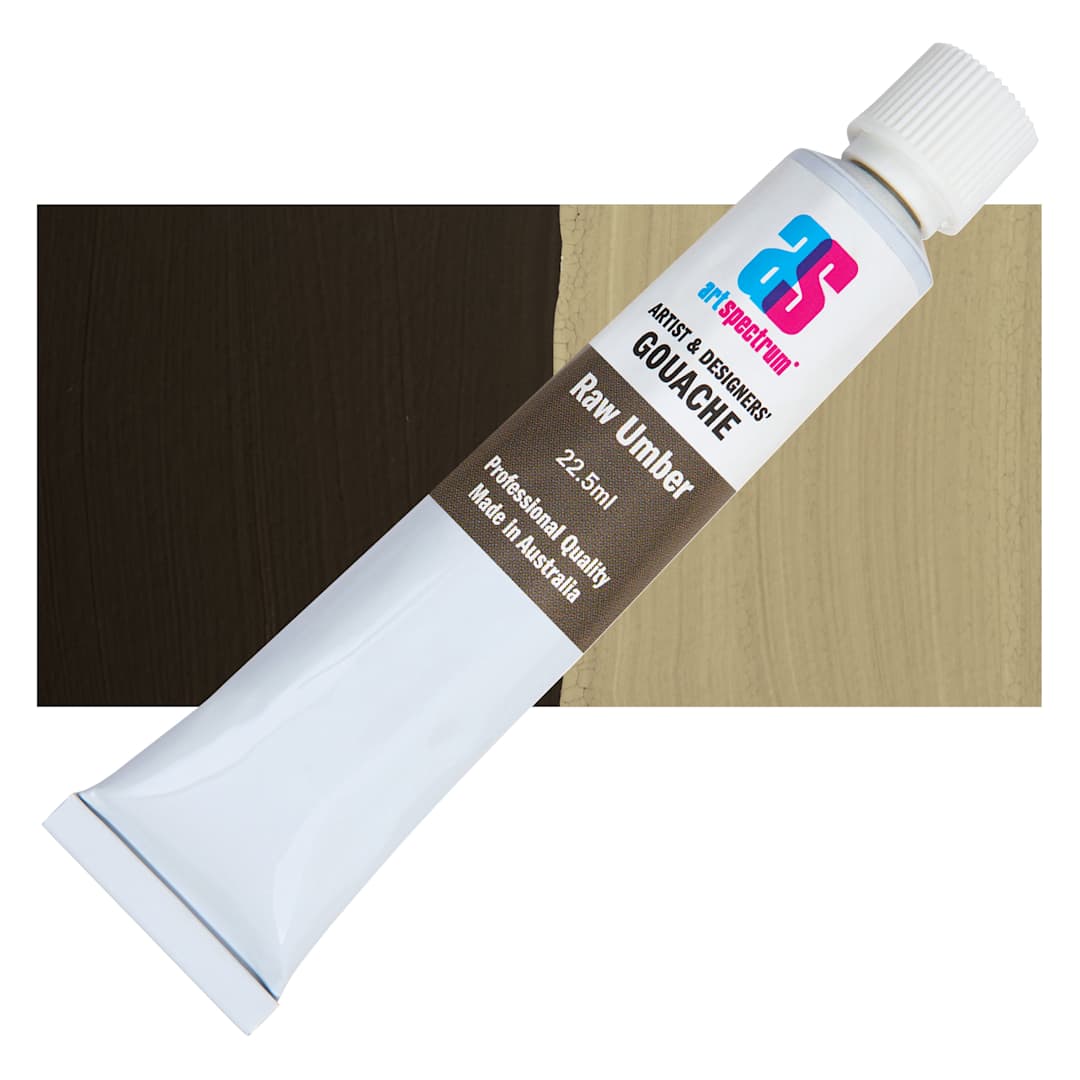 Open in modal - Art Spectrum Artists' Gouache - Raw Umber, 22.5 ml tube and swatch