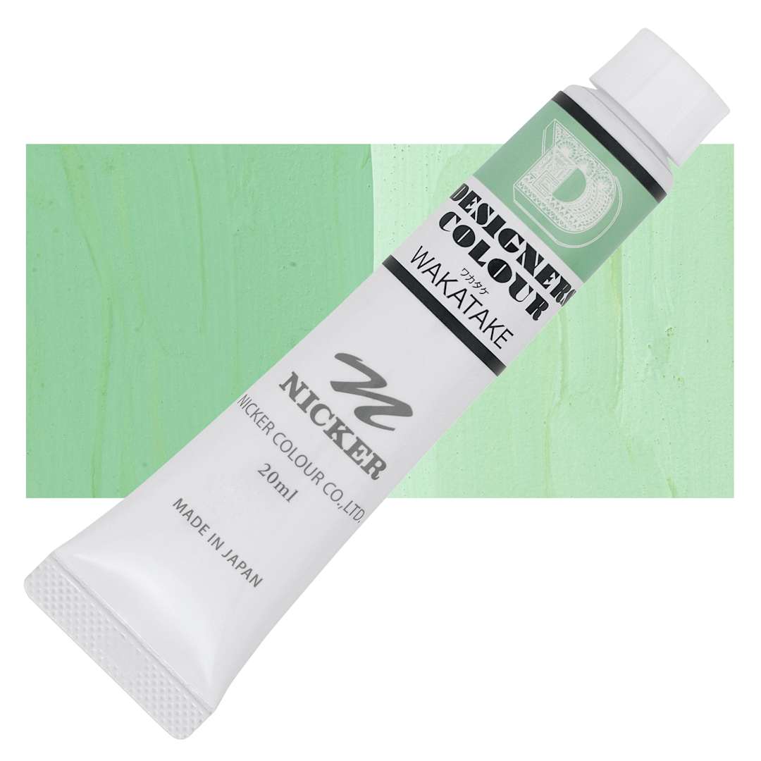 Open in modal - Nicker Designers Color Gouache - Wakatake, 20 ml tube and swatch