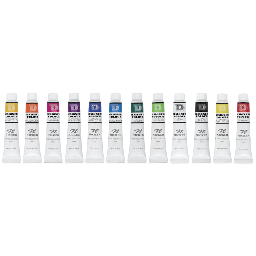 Open in modal - Nicker Designers Color Gouache - Set of 12, Assorted