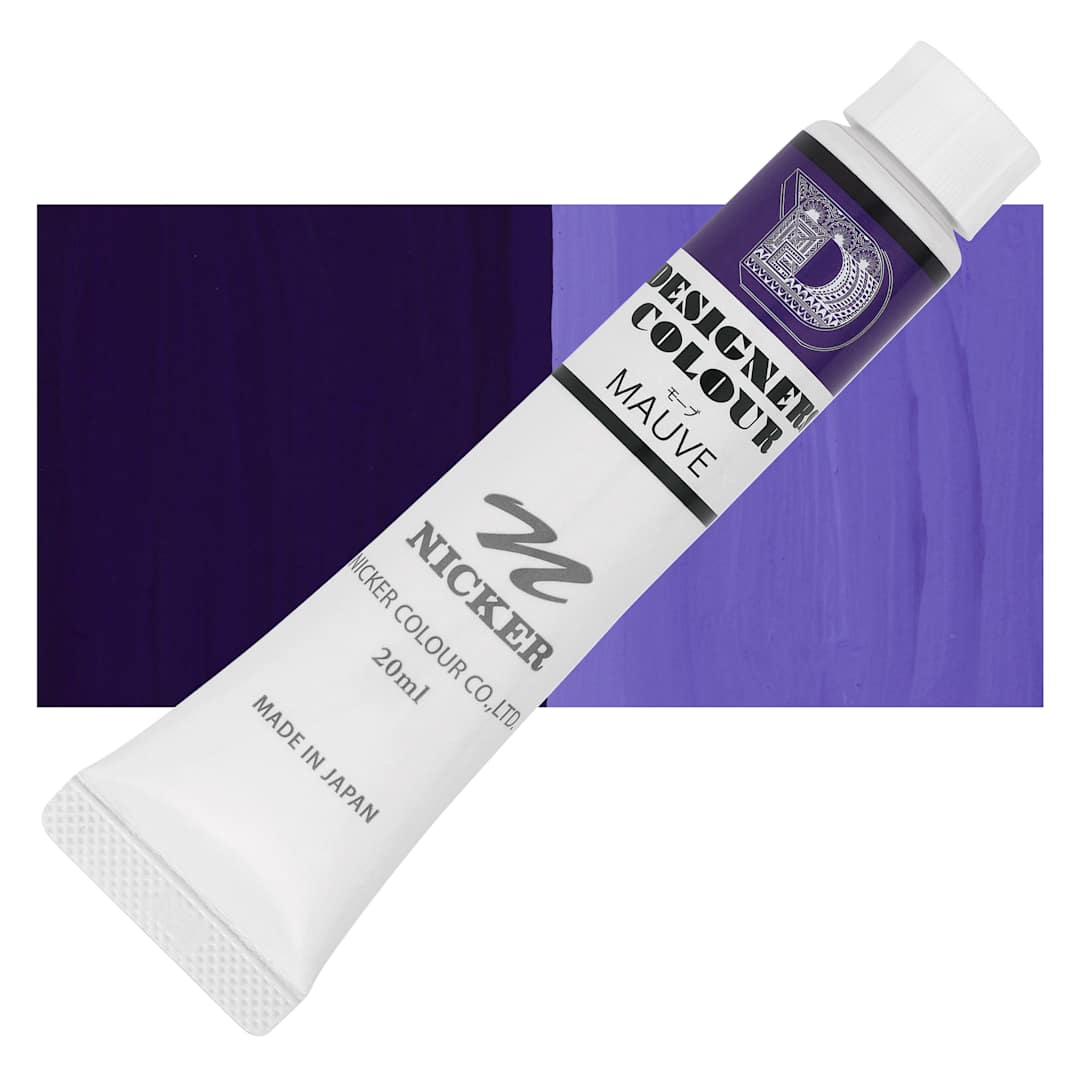 Open in modal - Nicker Designers Color Gouache - Mauve, 20 ml tube and swatch