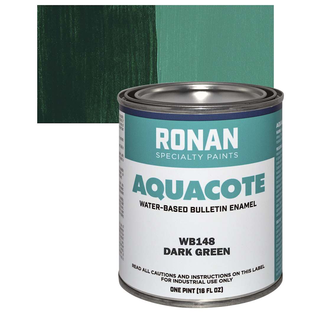 Open in modal - Ronan Aquacote Water-Based Acrylic Color - Dark Green, Pint and swatch