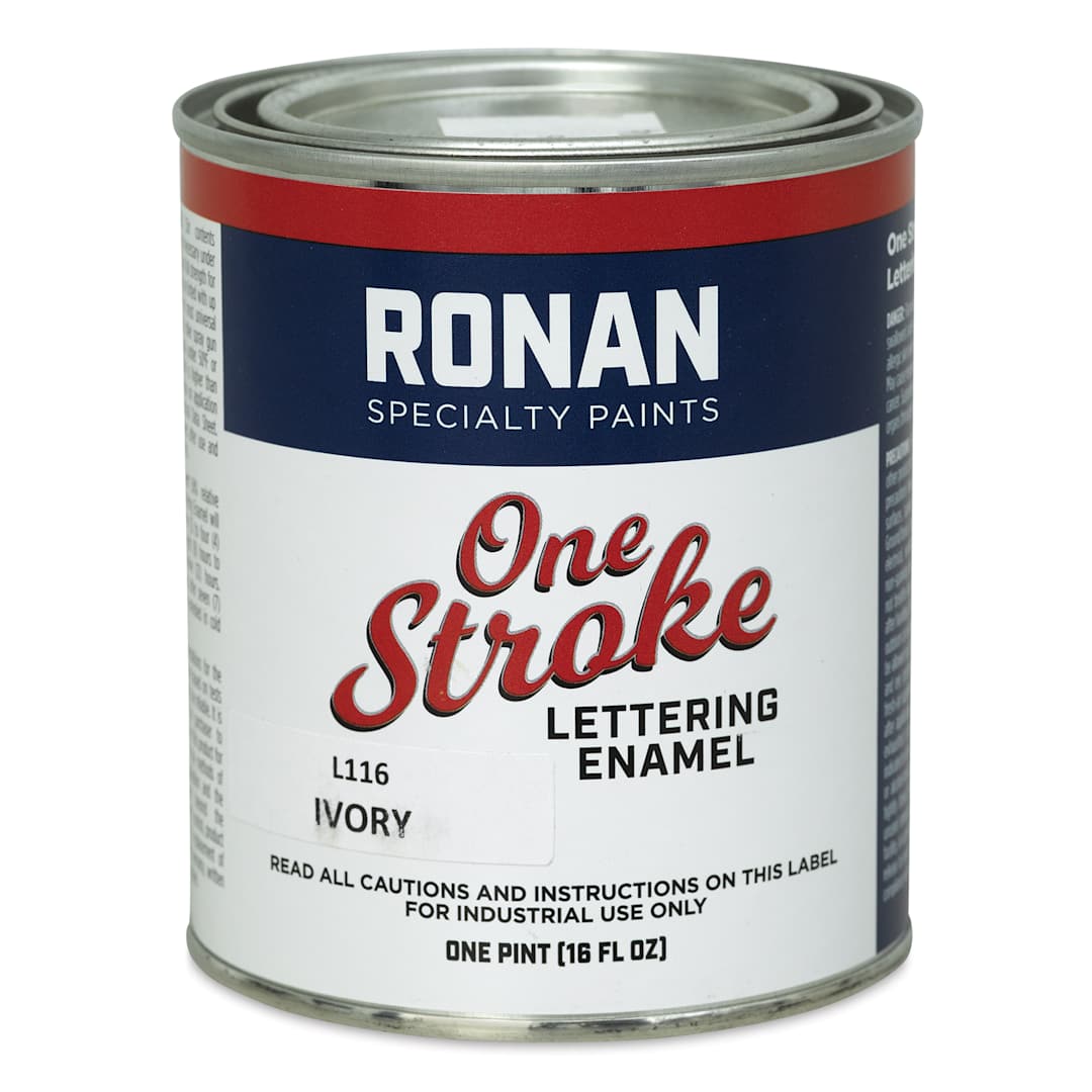 Open in modal - Ronan One Stroke Lettering Enamel - Ivory, Pint (Front)