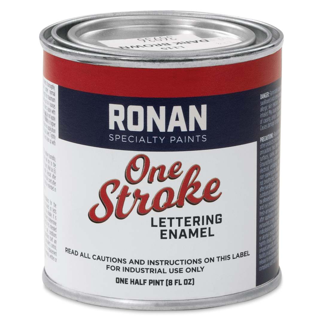Open in modal - Ronan One Stroke Lettering Enamel - Dark Brown, Half Pint