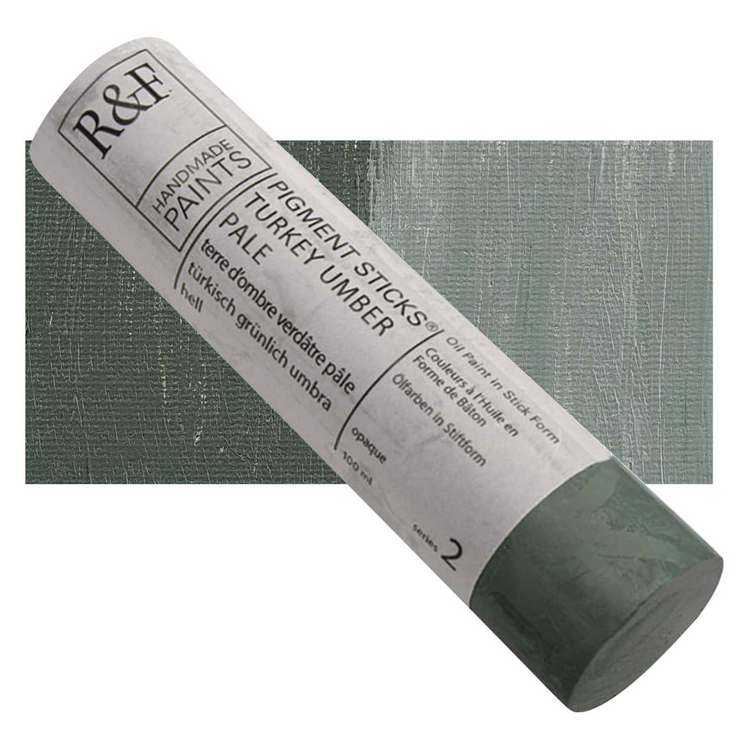 Open in modal - R&F Pigment Stick - Turkey Umber Pale, 100 ml stick and swatch