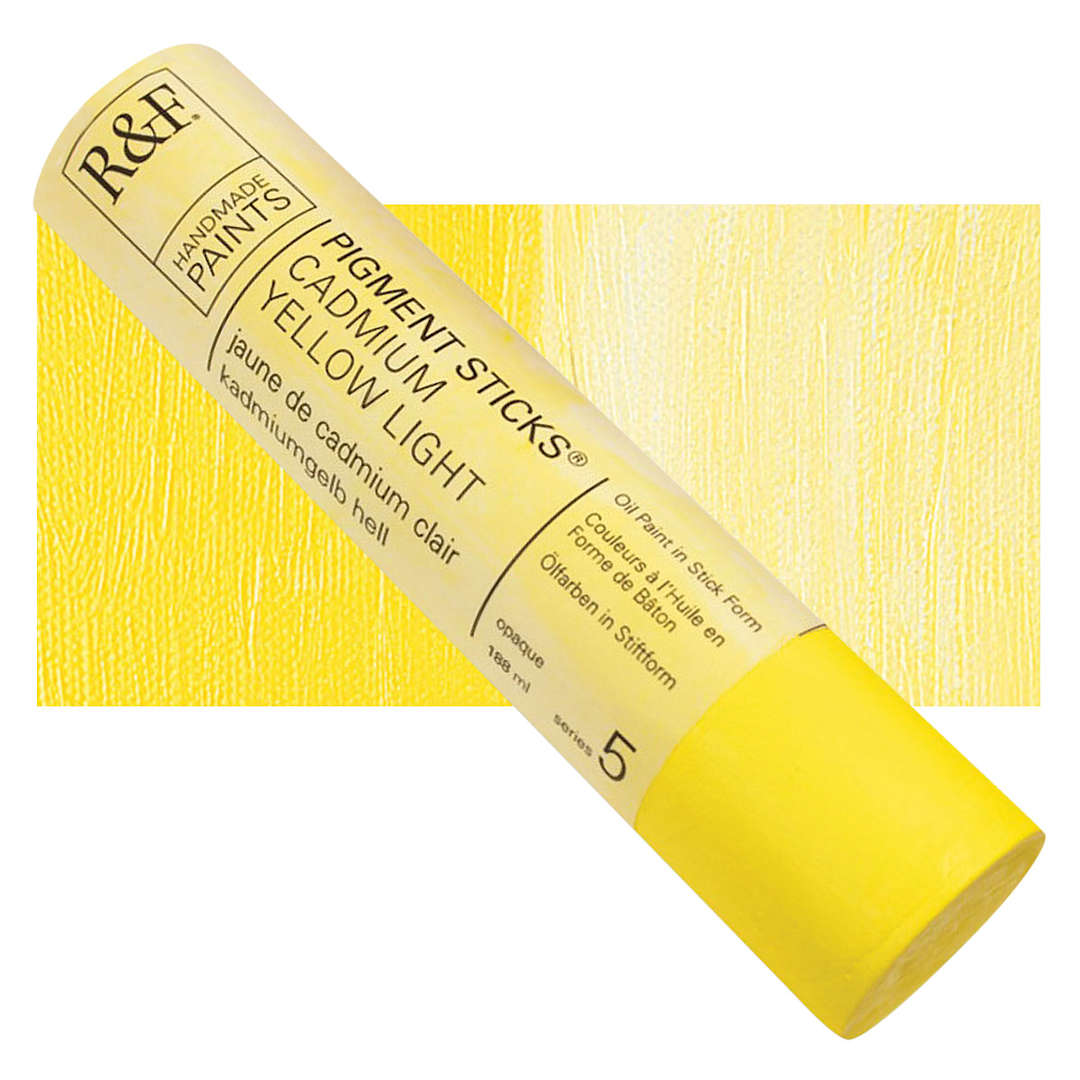 Open in modal - R&F Pigment Stick - Cadmium Yellow Light, 188 ml stick and swatch