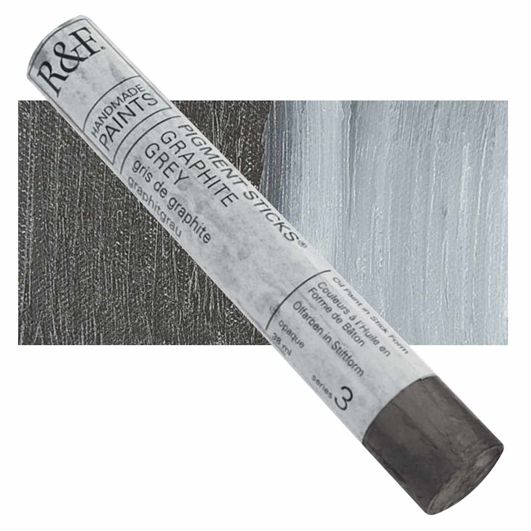 Open in modal - R&F Pigment Stick - Graphite, 38 ml stick and swatch
