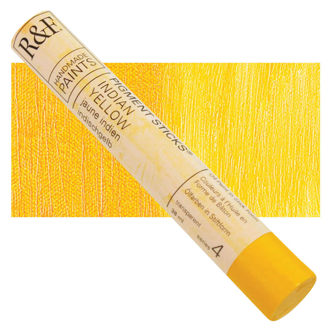 Open in modal - R&F Pigment Stick - Indian Yellow, 38 ml stick and swatch