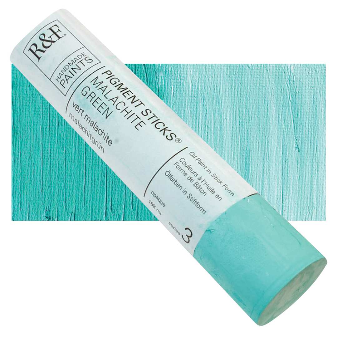 Open in modal - R&F Pigment Stick - Malachite Green, 188 ml stick and swatch