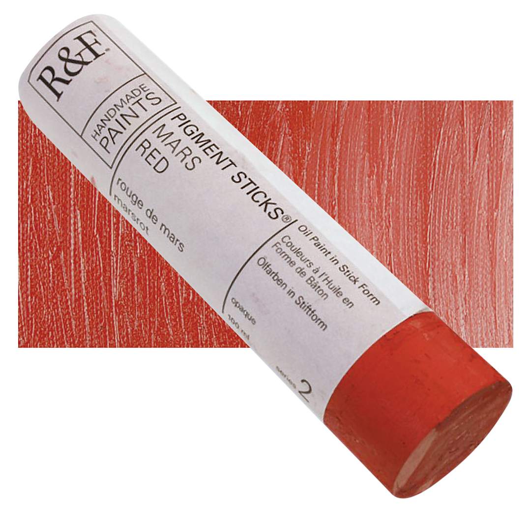 Open in modal - R&F Pigment Stick - Mars Red, 100 ml stick and swatch