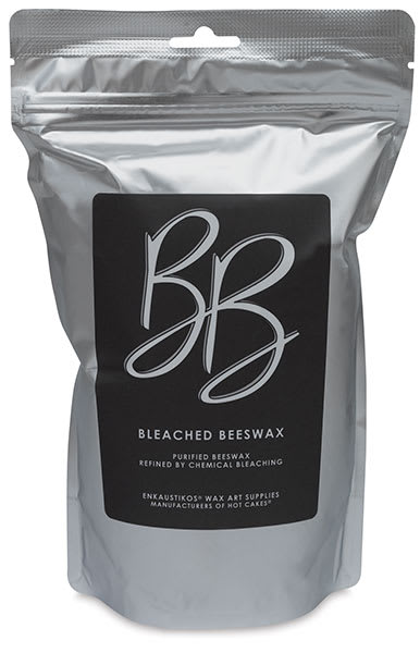 Open in modal - Bleached Beeswax - Front of bag of Beeswax