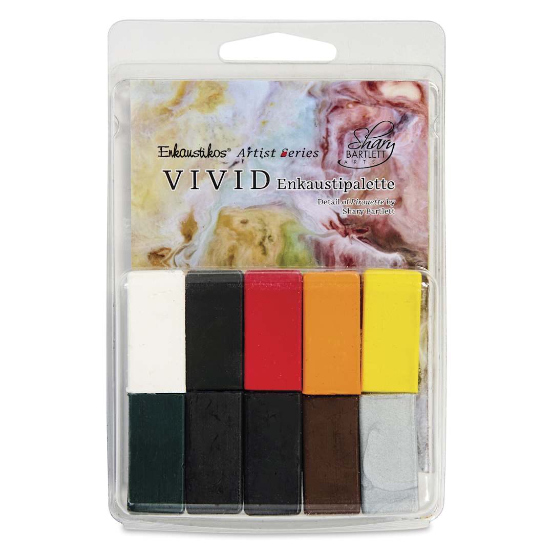 Open in modal - Enkaustikos Hot Sticks Encaustic Paints - Set of 10, Shary Bartlett Vivid, 6.50 ml stick front of package