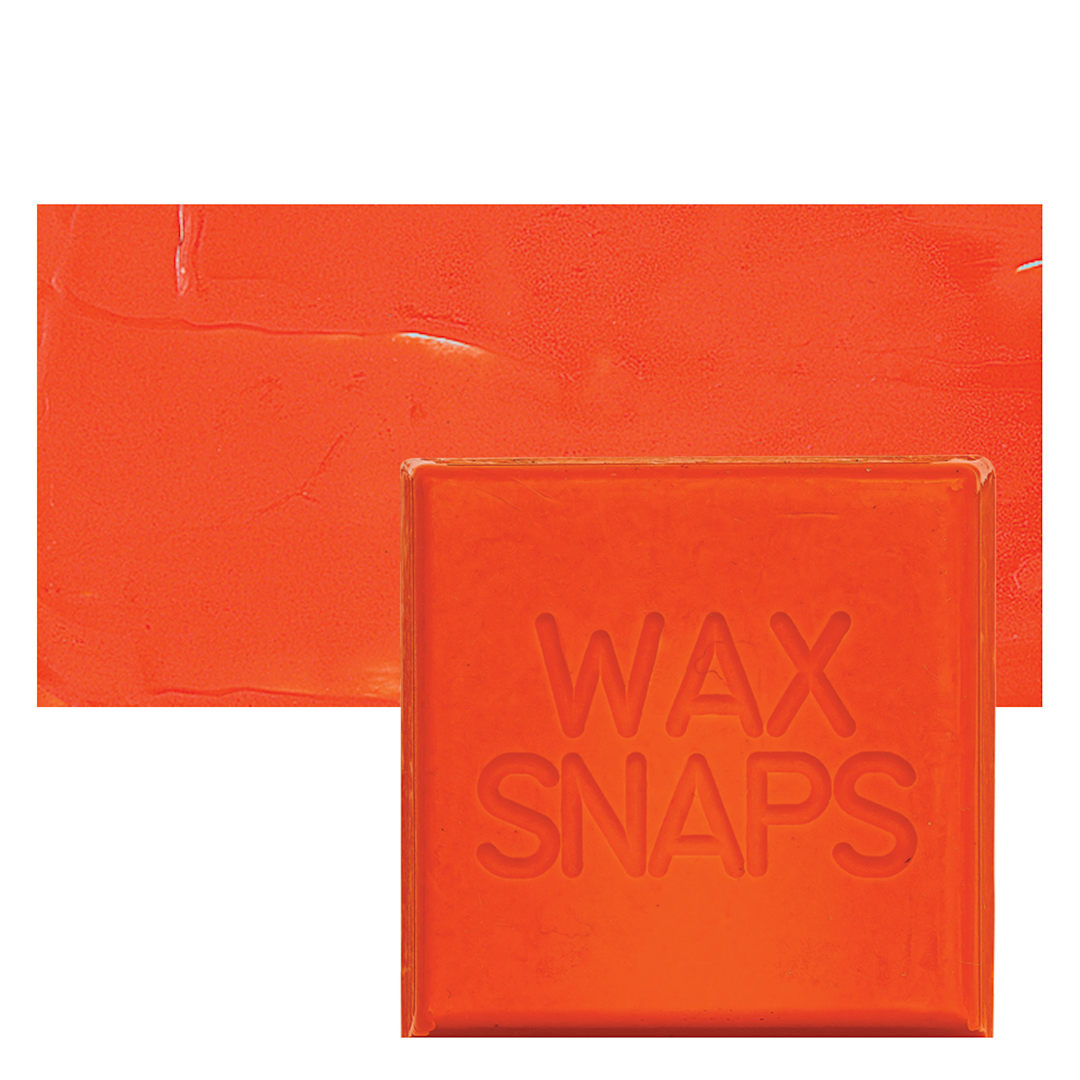 Open in modal - Enkaustikos Wax Snaps Encaustic Paint - Anthraquinone Orange, 40 ml snaps and swatch