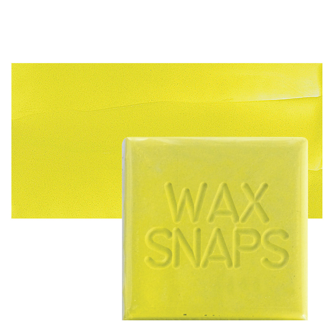 Open in modal - Enkaustikos Wax Snaps Encaustic Paint - Citron Green, 40 ml snaps and swatch