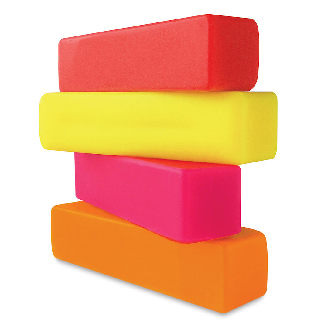 Open in modal - Enkaustikos EnkaustiKolors Paint Set - Set of 4 Fluorescent Colors shown stacked 