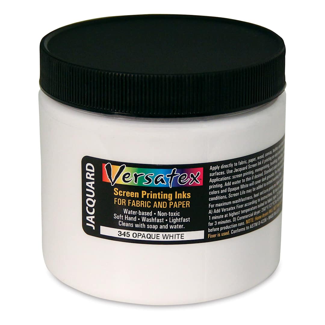 Open in modal - Jacquard Versatex Screen Printing Ink - Opaque White, 16 oz jar