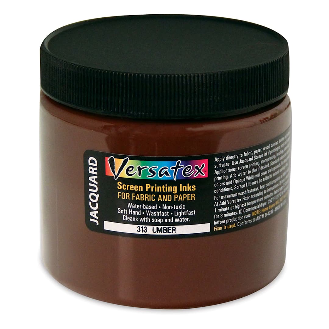 Open in modal - Jacquard Versatex Screen Printing Ink - Umber, 16 oz jar