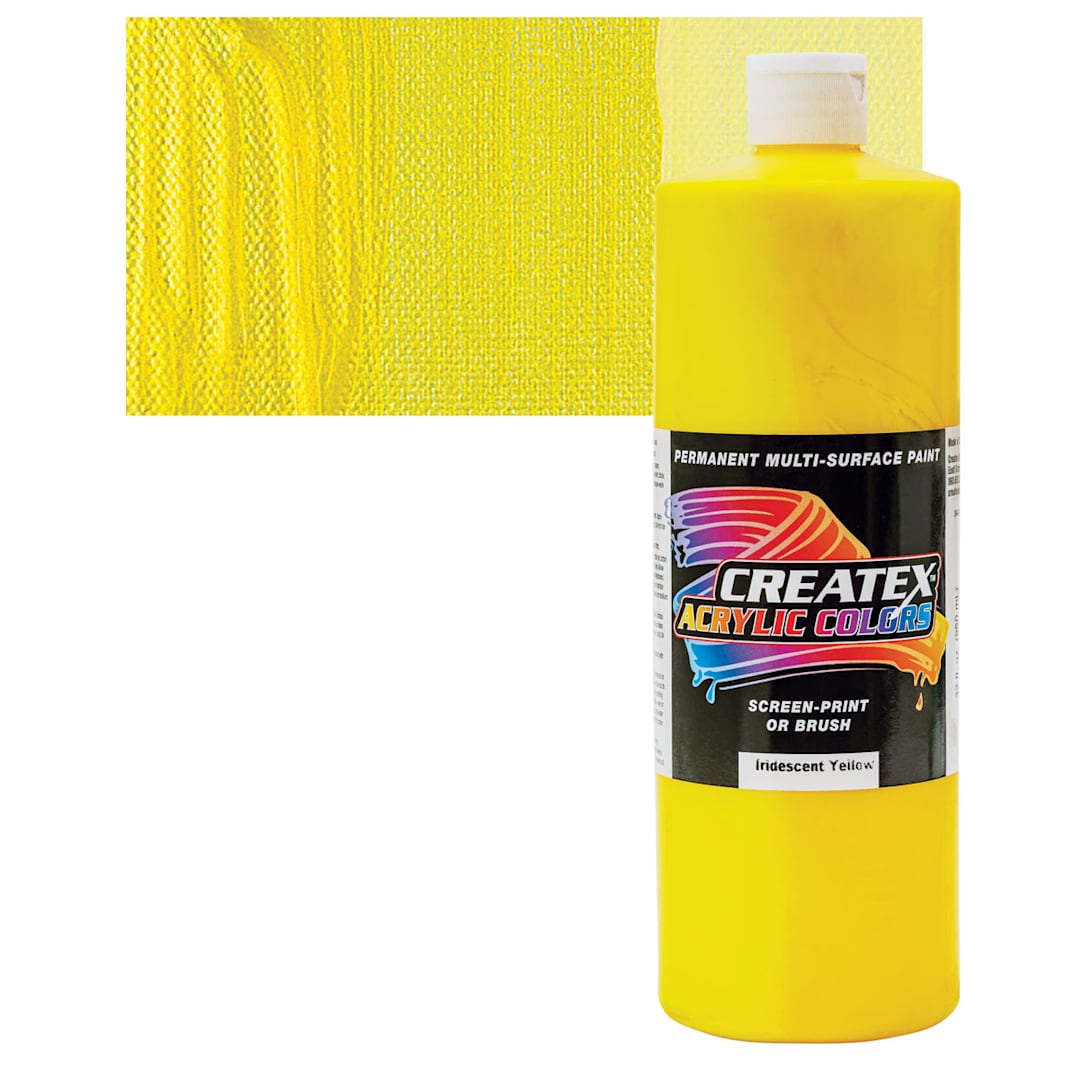 Open in modal - Createx Acrylic - Iridescent Yellow, Quart and swatch