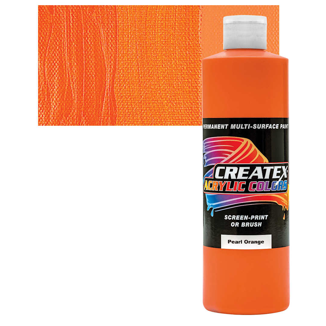 Open in modal - Createx Acrylic - Pearl Orange, Pint and swatch