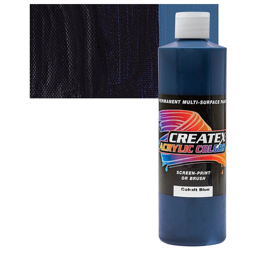 Open in modal - Createx Acrylic - Cobalt Blue, Pint and swatch