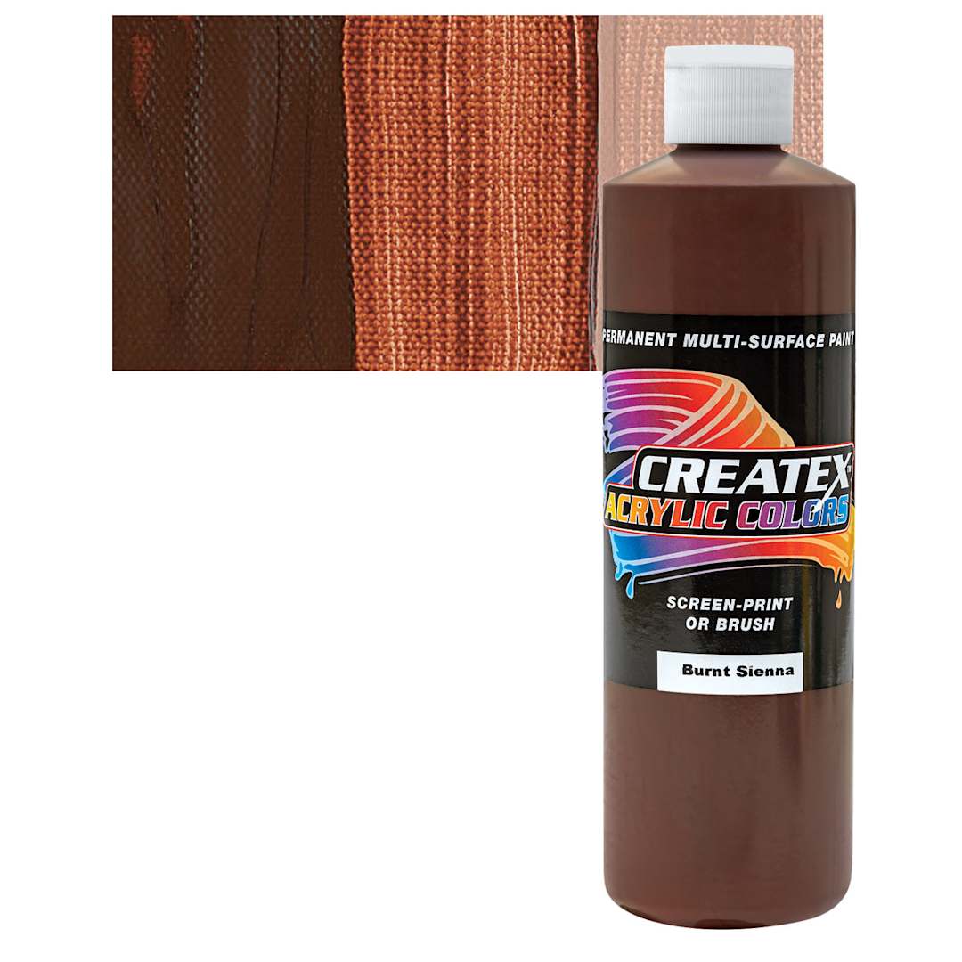 Open in modal - Createx Acrylic - Burnt Sienna, Pint and swatch