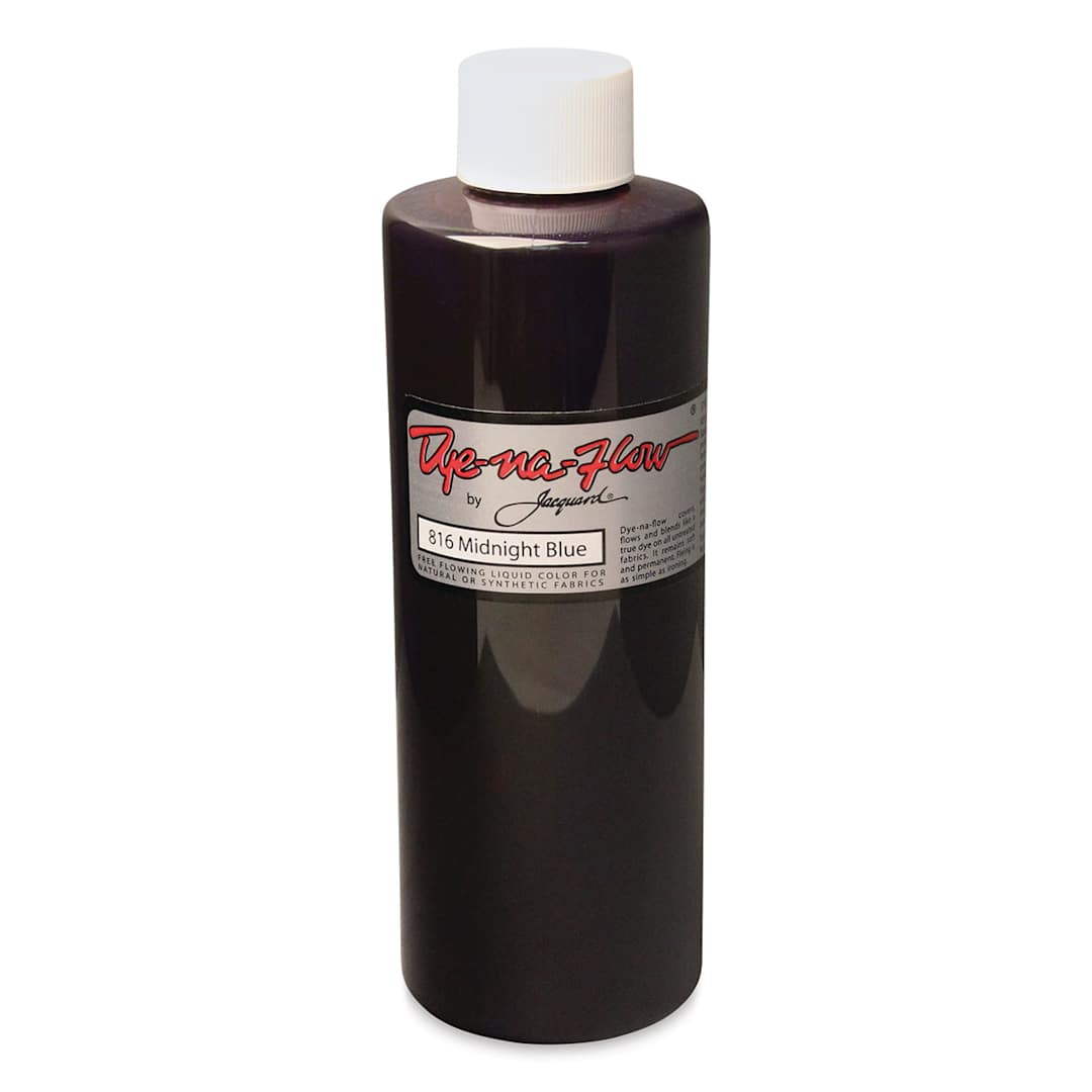 Open in modal - Jacquard Dye-Na-Flow Fabric Color - Midnight Blue, 8 oz bottle