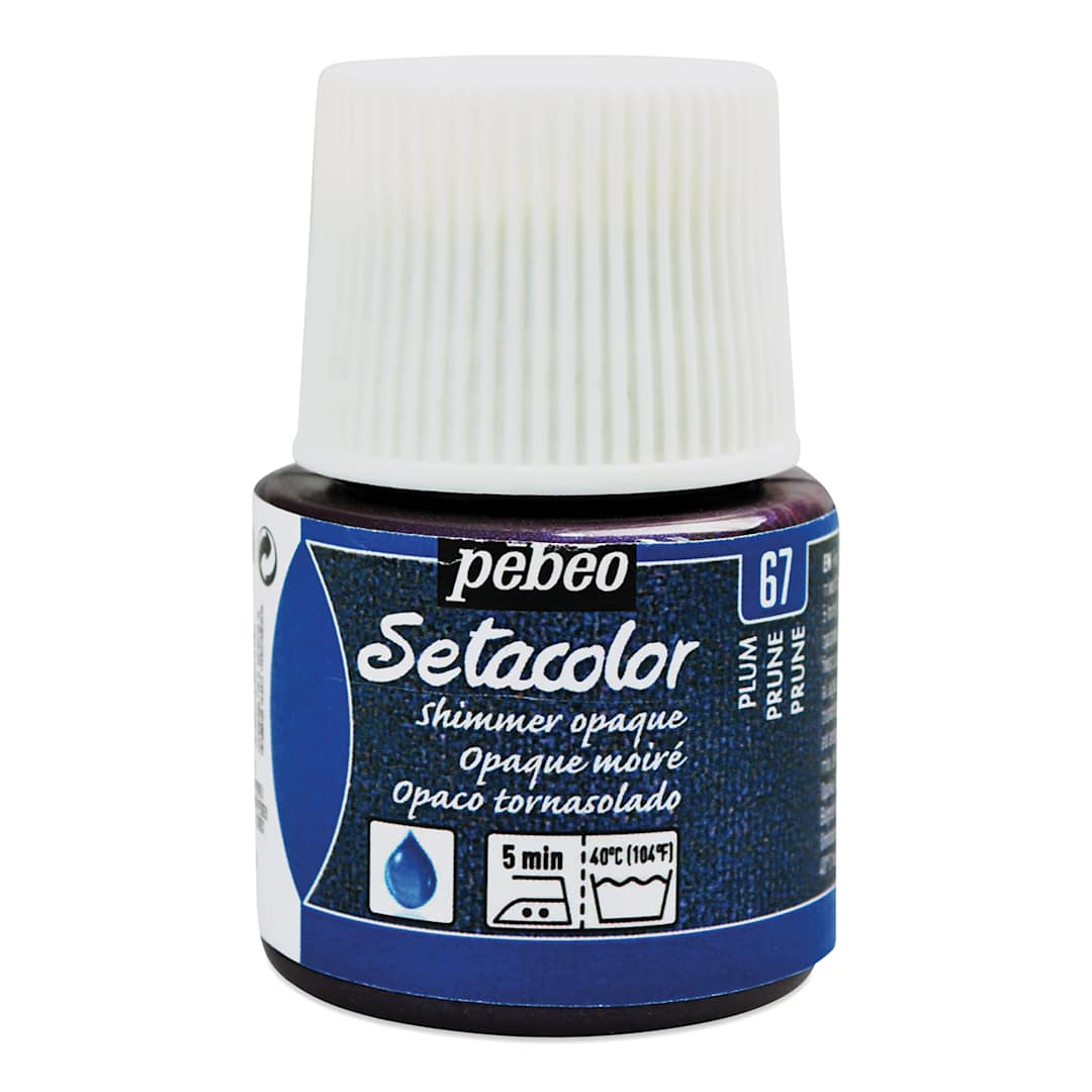 Open in modal - Pebeo Setacolor Fabric Paint - Plum, Shimmer Opaque, 45 ml bottle