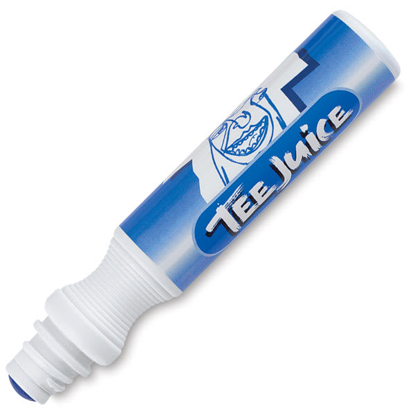Open in modal - Jacquard Tee Juice Fabric Markers - Blue Broad Point Marker at angle