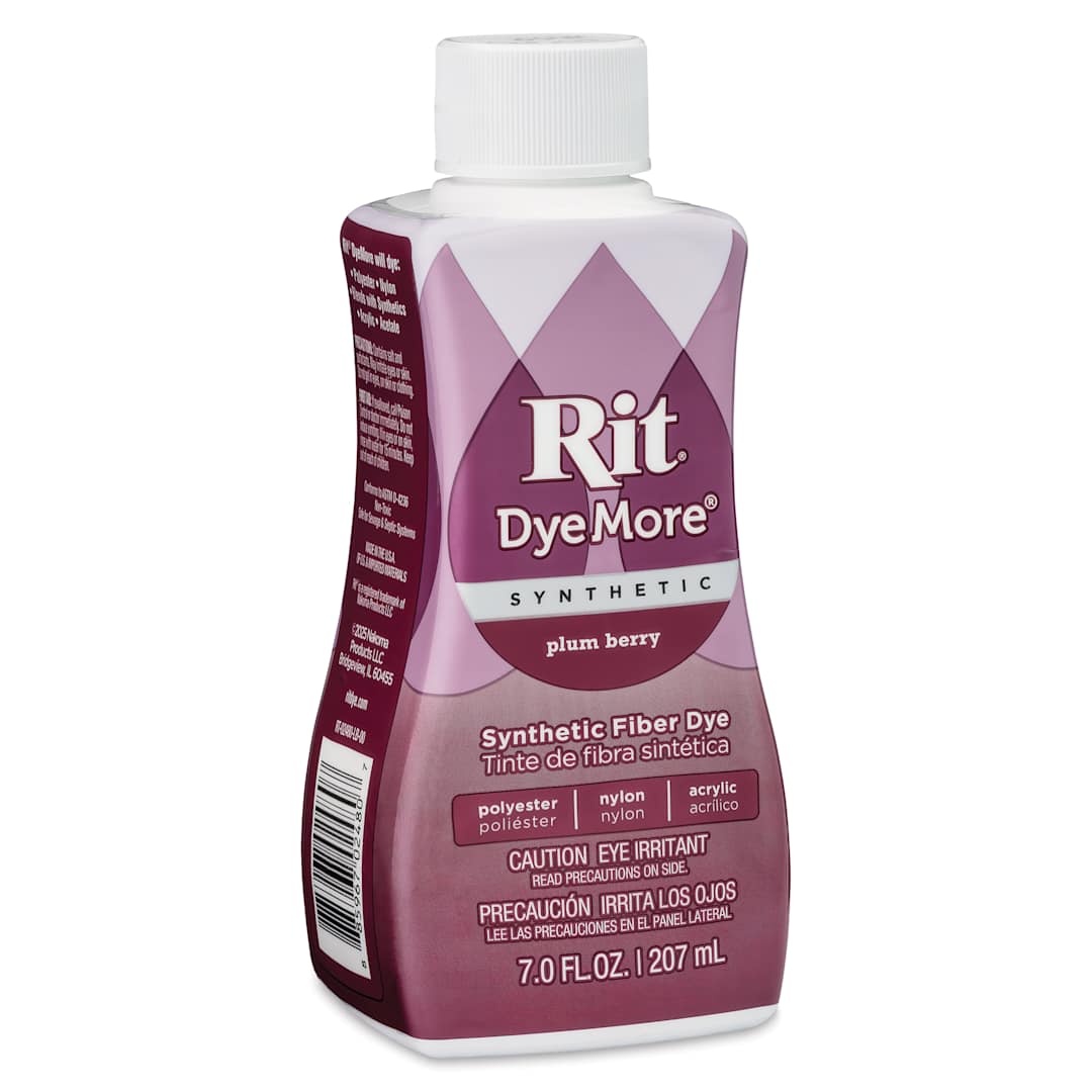 Open in modal - Rit DyeMore Synthetic Fiber Dye - Plum Berry, 7 oz angled view