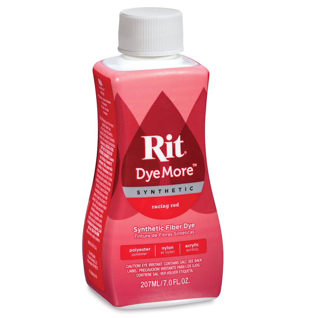 Open in modal - Rit DyeMore Synthetic Fiber Dye - Racing Red, 7 oz, front of the bottle
