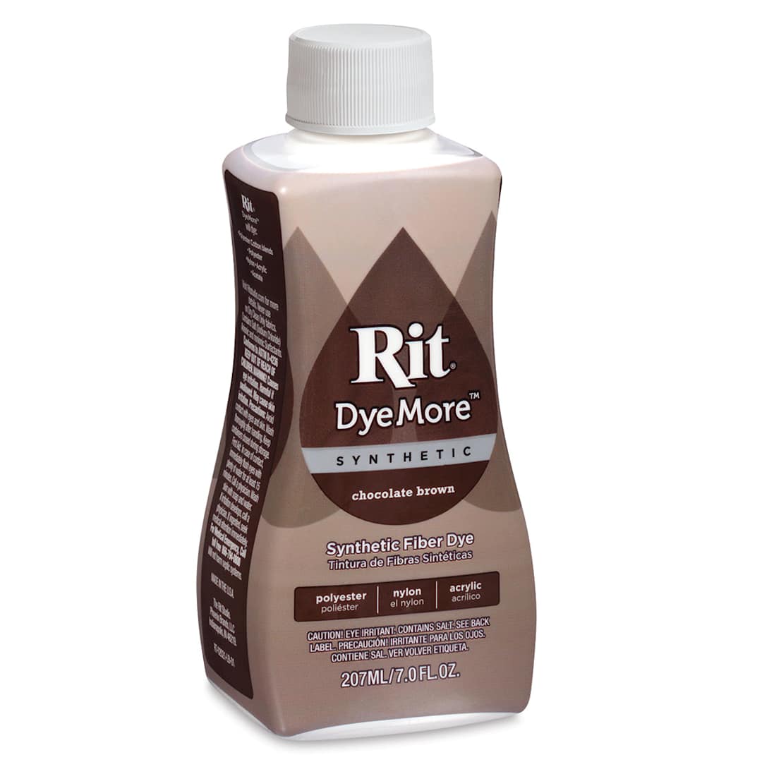 Open in modal - Rit DyeMore Synthetic Fiber Dye - Chocolate Brown, 7 oz, front of the bottle