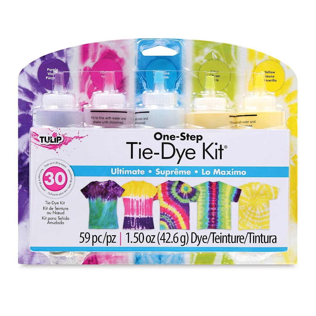 Open in modal - Tulip One-Step Tie-Dye Kit - Ultimate, Kit of 5 Colors (In packaging)