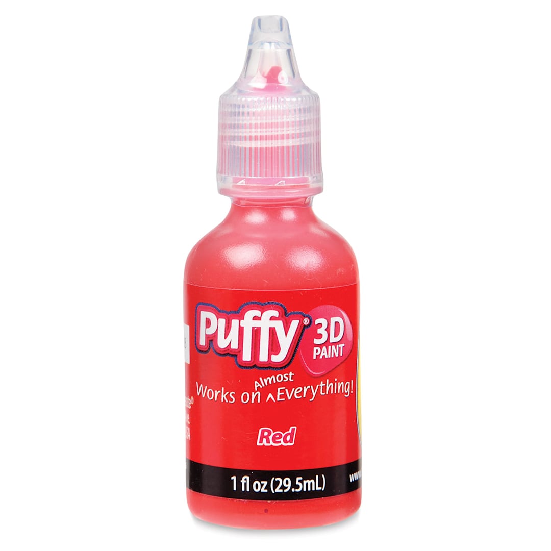 Open in modal - Tulip Dimensional Fabric Paint - Red, Puffy, 1 oz botle shown
