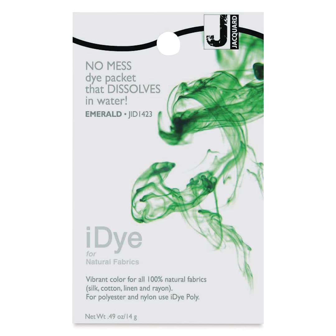 Open in modal - Jacquard iDye - Emerald, Natural Fabrics, 14 g packet