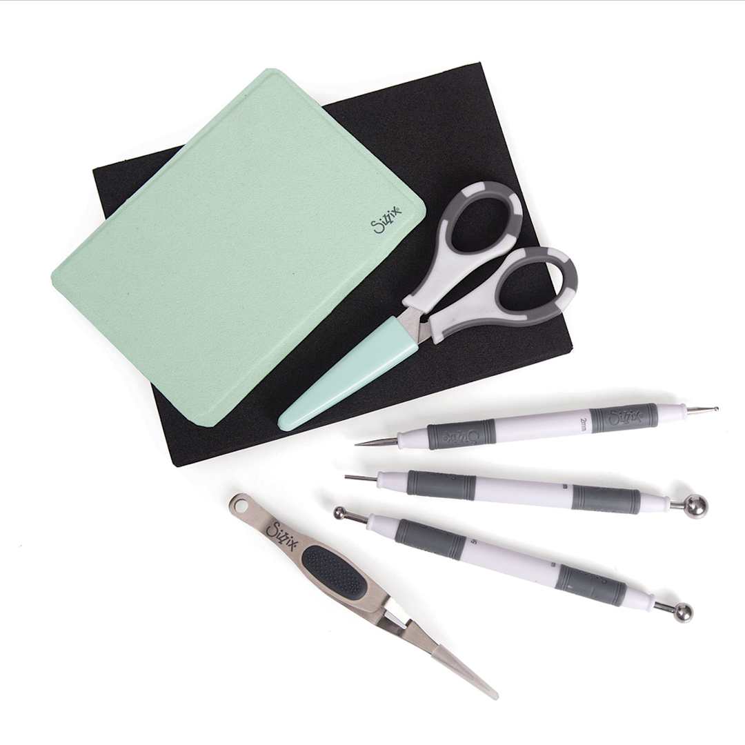 Open in modal - Sizzix Paper Sculpting Kit - Components of kit shown