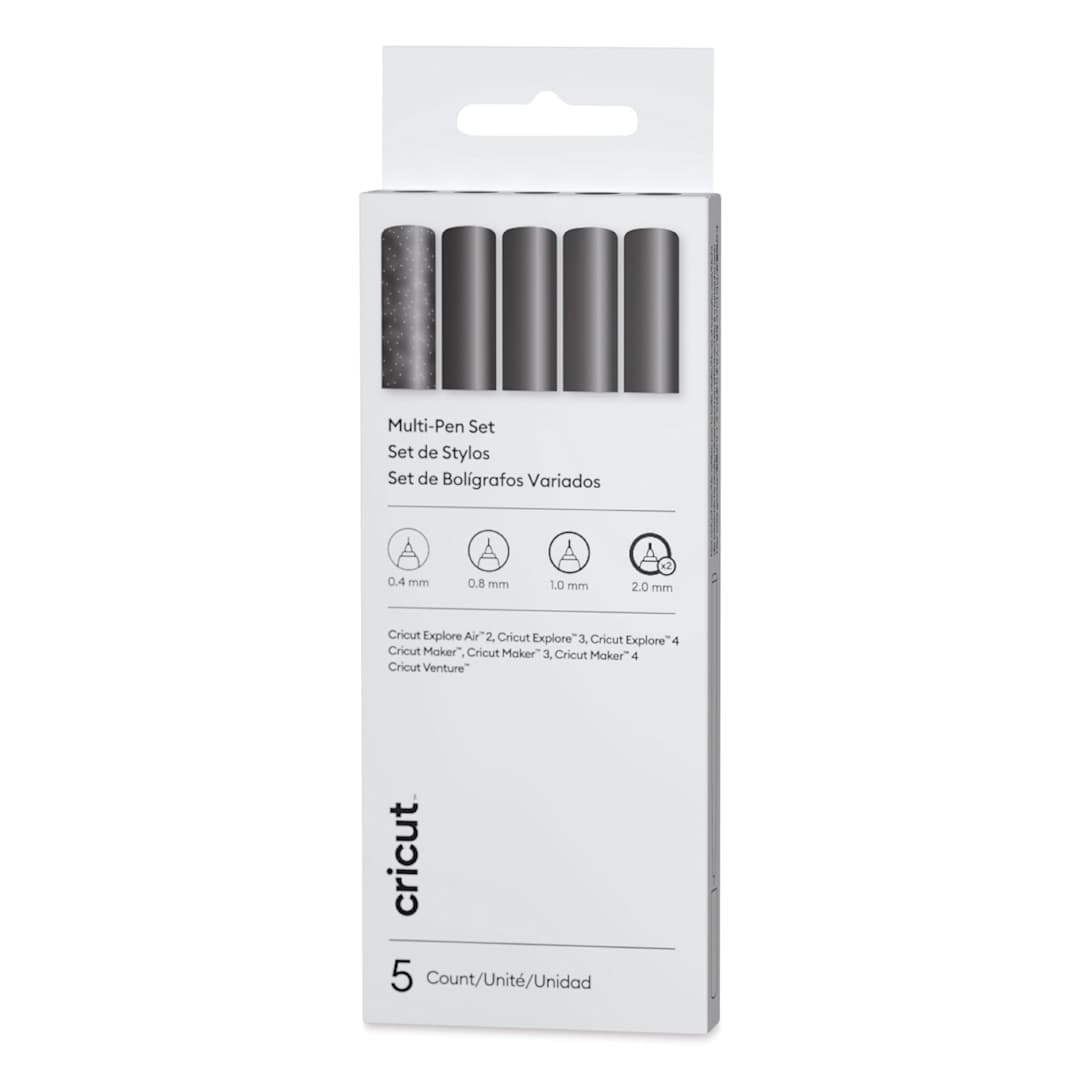 Open in modal - Cricut Pen Set - Black, Multi Tip set front of packaging