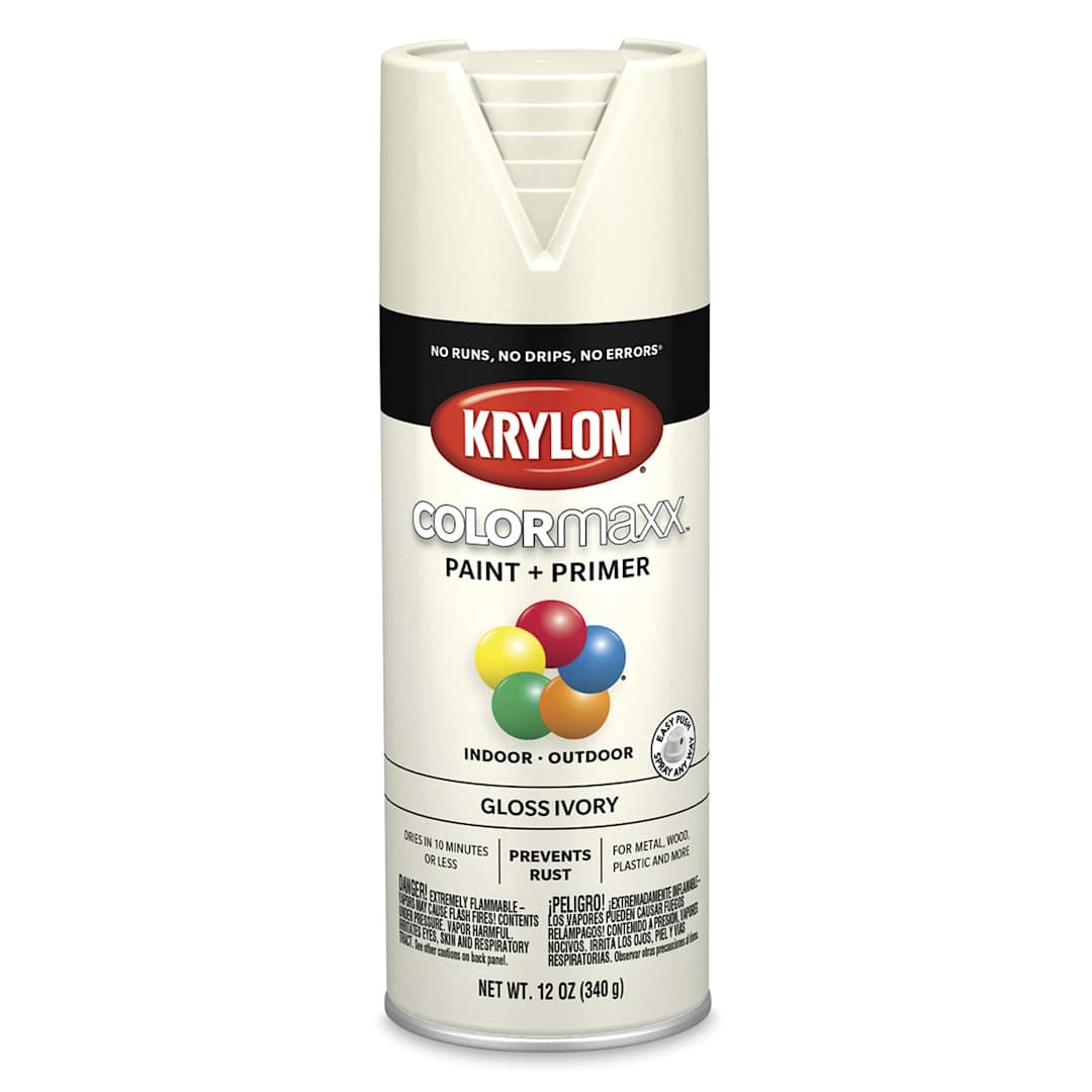 Open in modal - Krylon Colormaxx Spray Paint - Ivory, Gloss, 12 oz