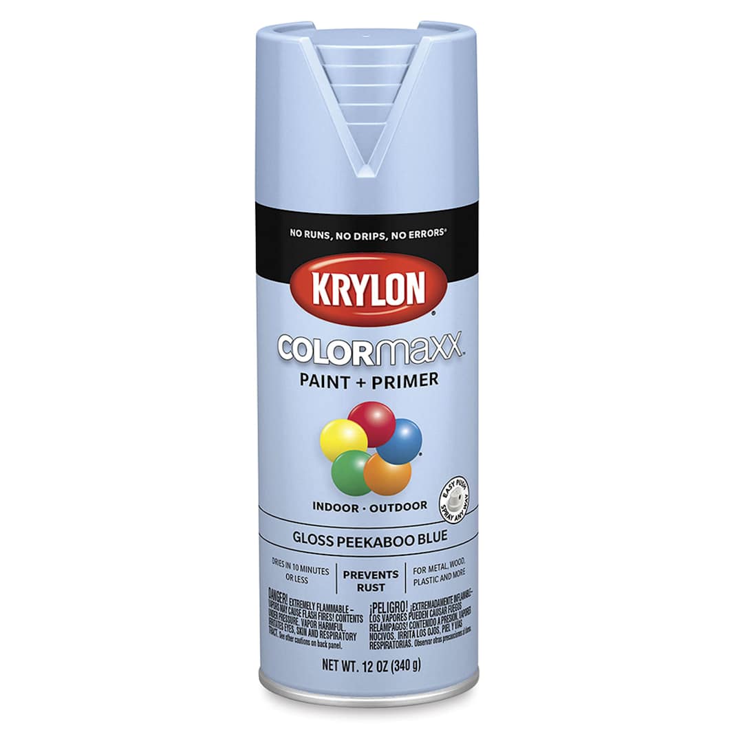Open in modal - Krylon Colormaxx Spray Paint - Peekaboo Blue, Gloss, 12 oz