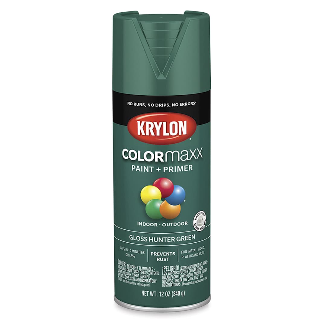 Open in modal - Krylon Colormaxx Spray Paint - Hunter Green, Gloss, 12 oz