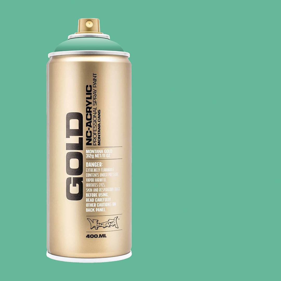 Open in modal - Montana Gold Acrylic Professional Spray Paint - Malachite, 400 ml (Spray can with color swach)