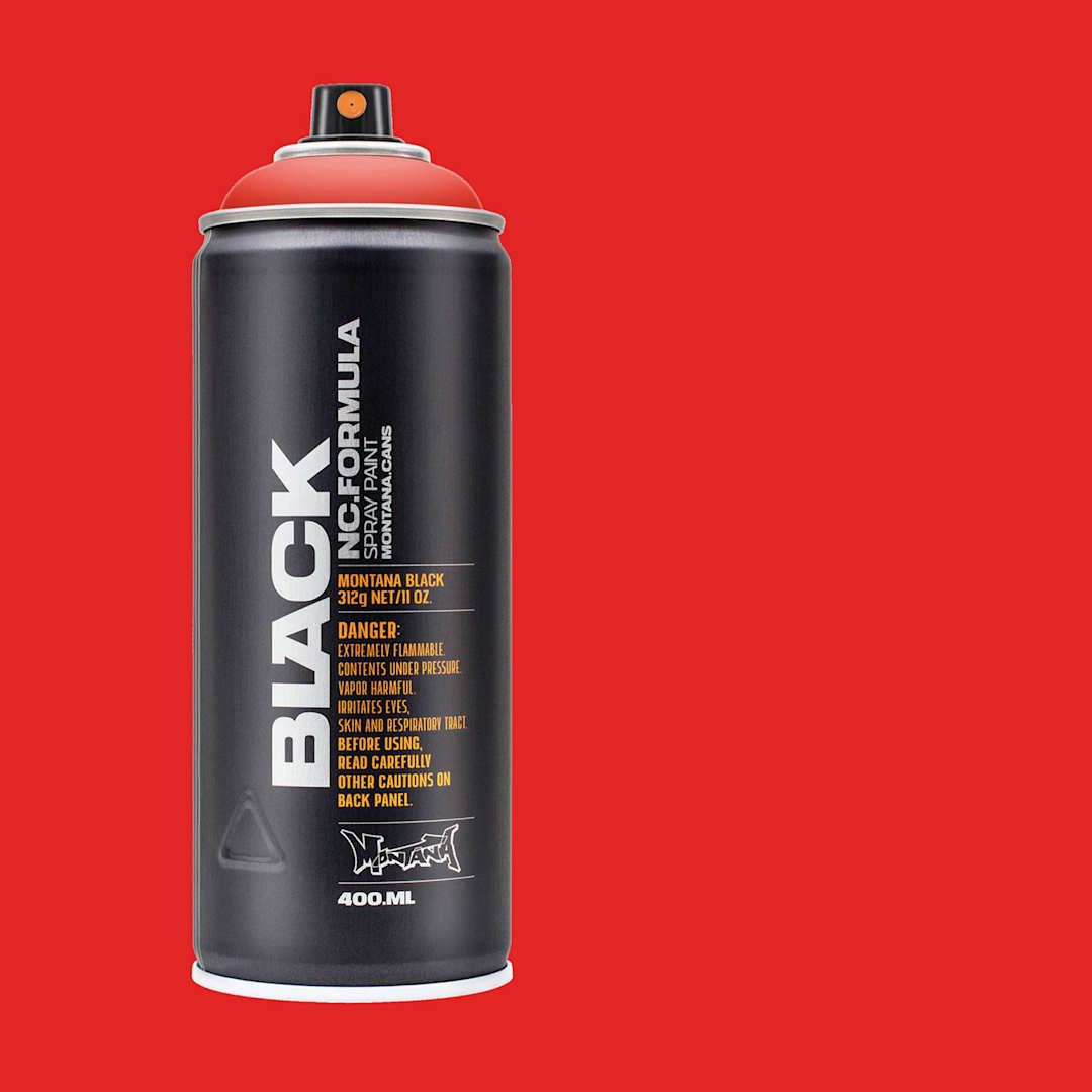 Open in modal - Montana Black Spray Paint - Power Red, 400 ml can with swatch