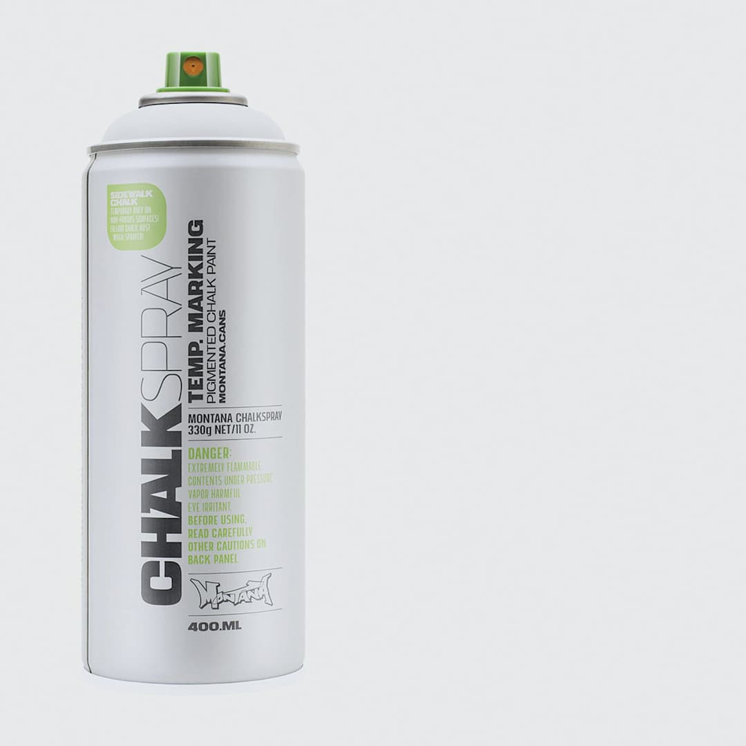 Open in modal - Montana Chalk Spray Paint - 400 ml, White (Spray can with swatch)