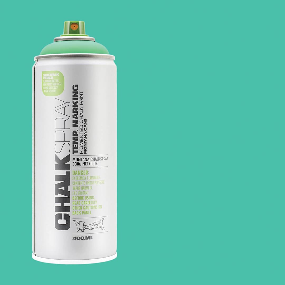 Open in modal - Montana Chalk Spray Paint - 400 ml, Turquoise (Spray can with swatch)
