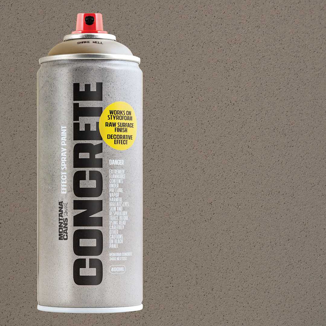 Open in modal - Montana Concrete Effect Spray - Pantheon, can and swatch