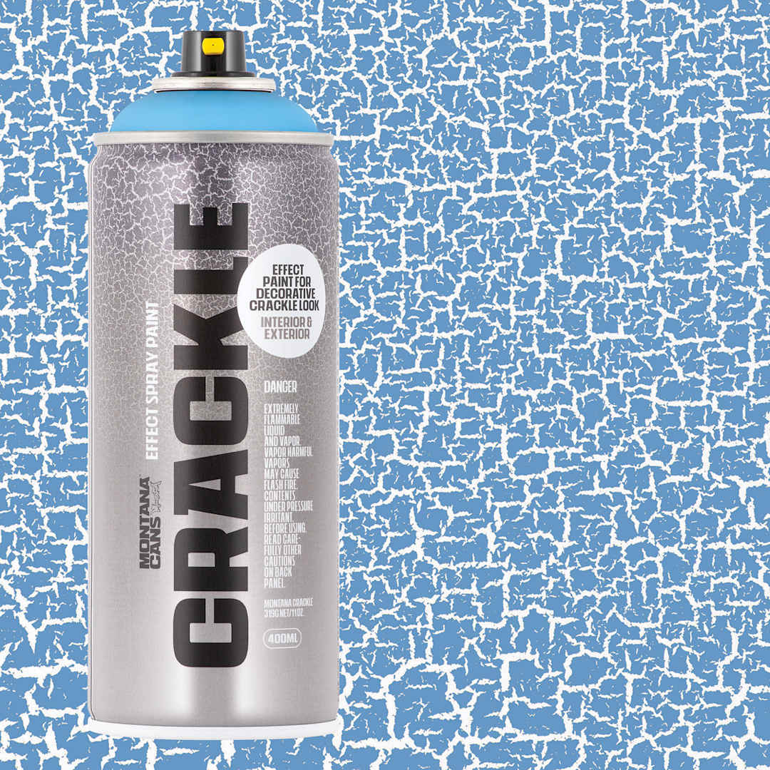 Open in modal - Montana Crackle Effect Spray - Blue Denim, can and swatch