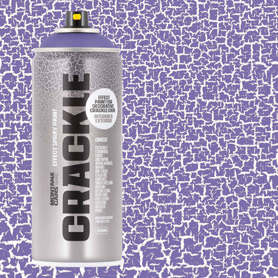 Open in modal - Montana Crackle Effect Spray - Rich Lilac, can and swatch