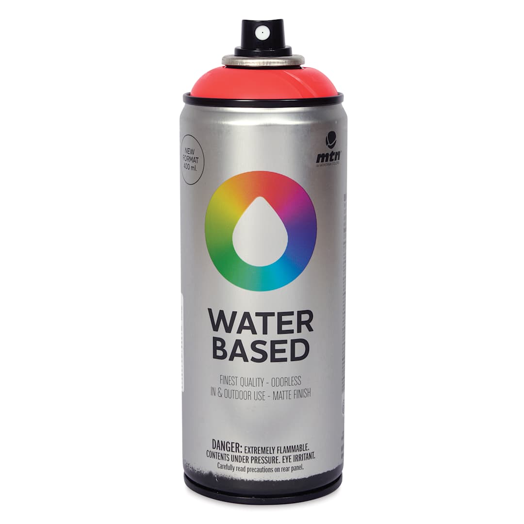 Open in modal - MTN Water Based Spray Paint - Fluorescent Red, 400 ml Can