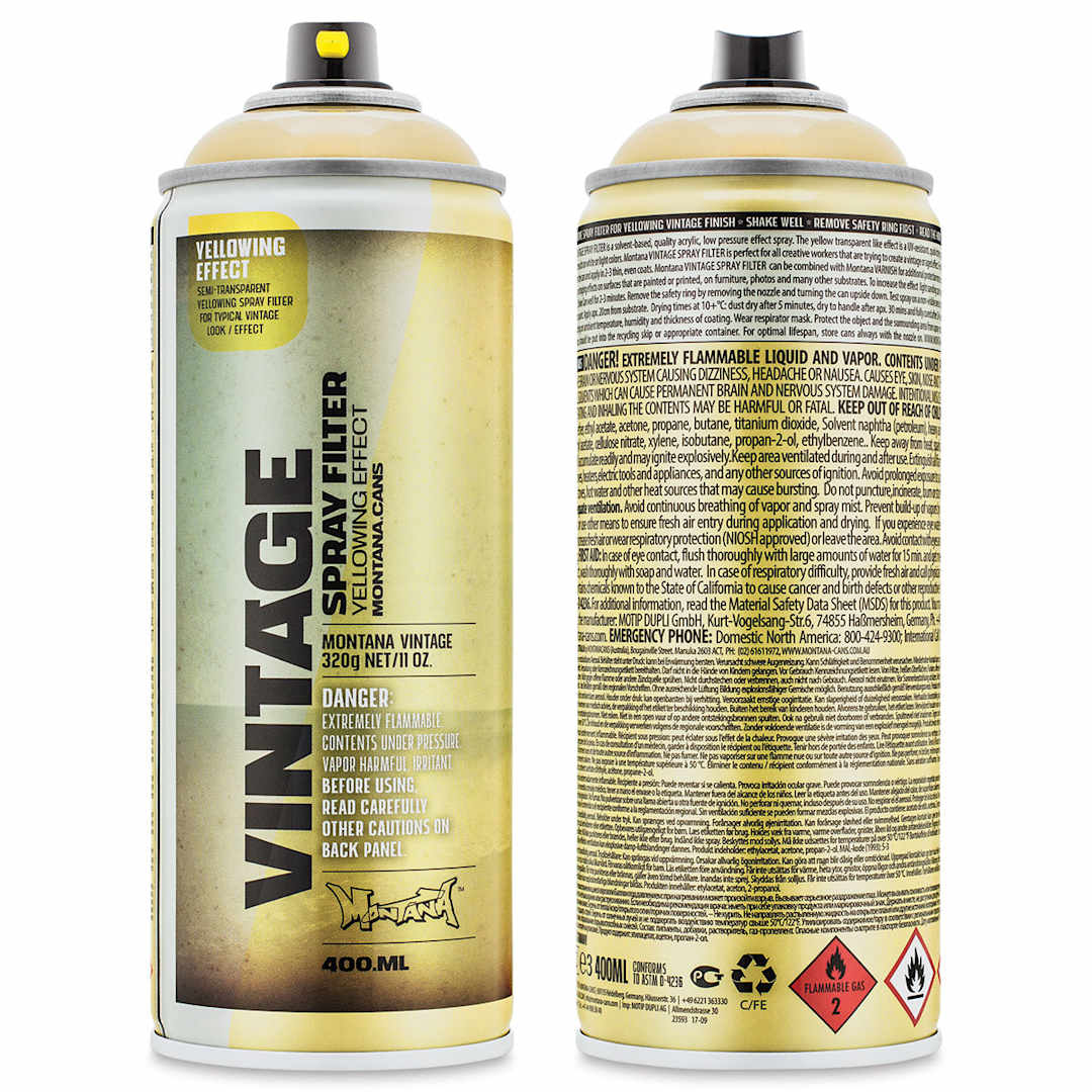Open in modal - Montana Vintage Spray Filter - 400 ml (Front and back of spray can)