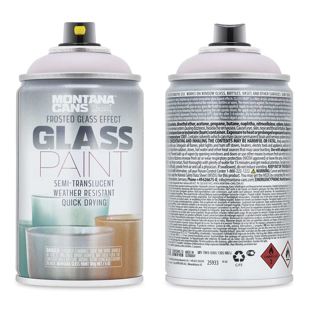 Open in modal - Montana Glass Spray Paint - Almond (Front and back of spray can)