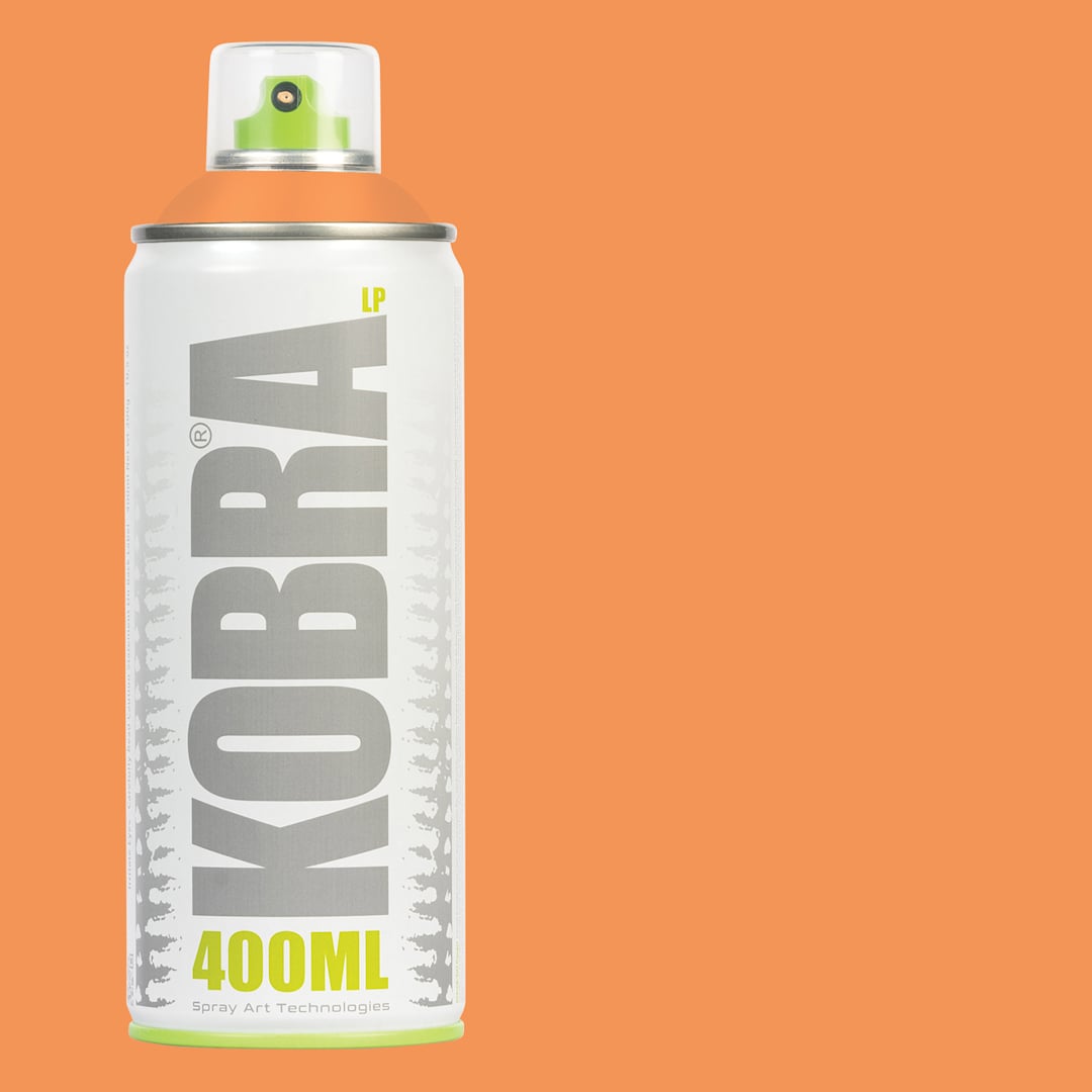 Open in modal - Kobra Low Pressure Spray Paint - Soft Orange, 400 ml, Can with swatch